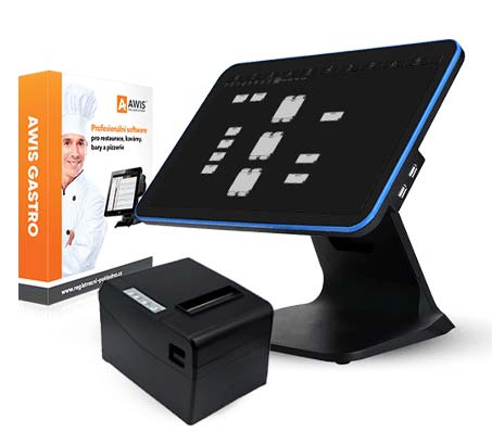 Dotyková pokladní sestava AWIS Gastro